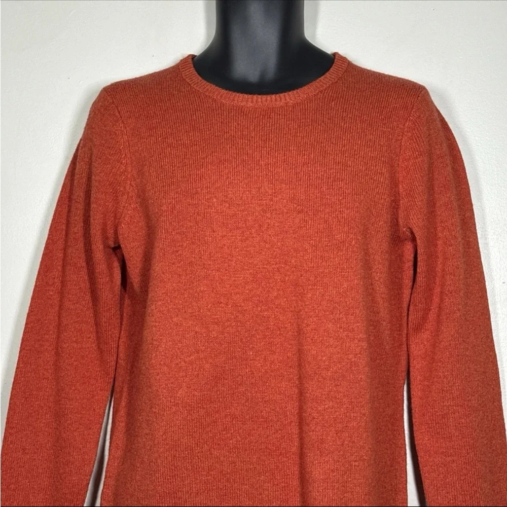 Woolovers Mens M Wool Jumper Sweater Garnet red Crew Neck lambswool